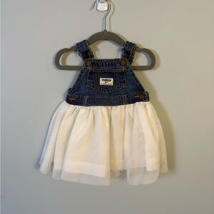 Girls Denim Overall Dress Size 12 months